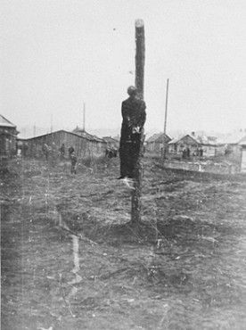 The public hanging of Nahum Meck in the Kovno ghetto